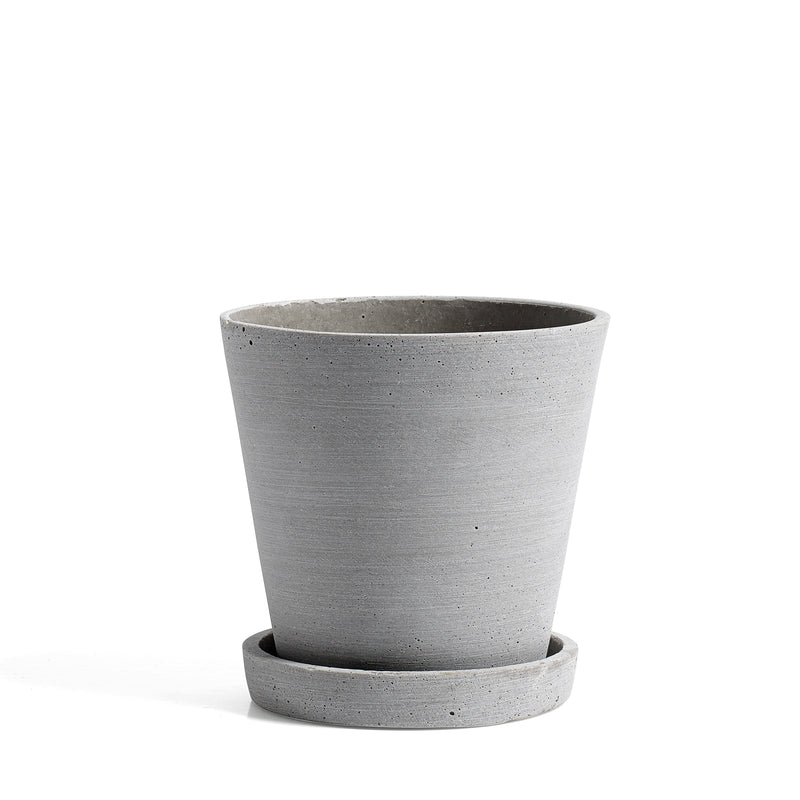 HAY - Blumentopf mit Untersetzer | M / grau