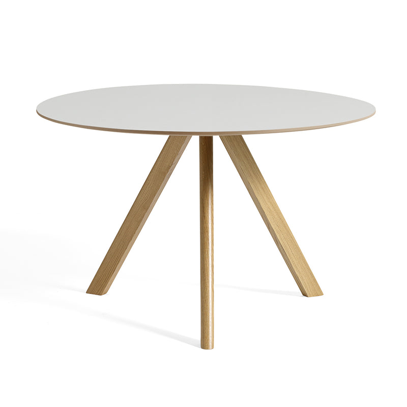 HAY - Copenhague CPH20 Bistrotisch | Ø 120 cm / off-white / Eiche lackiert