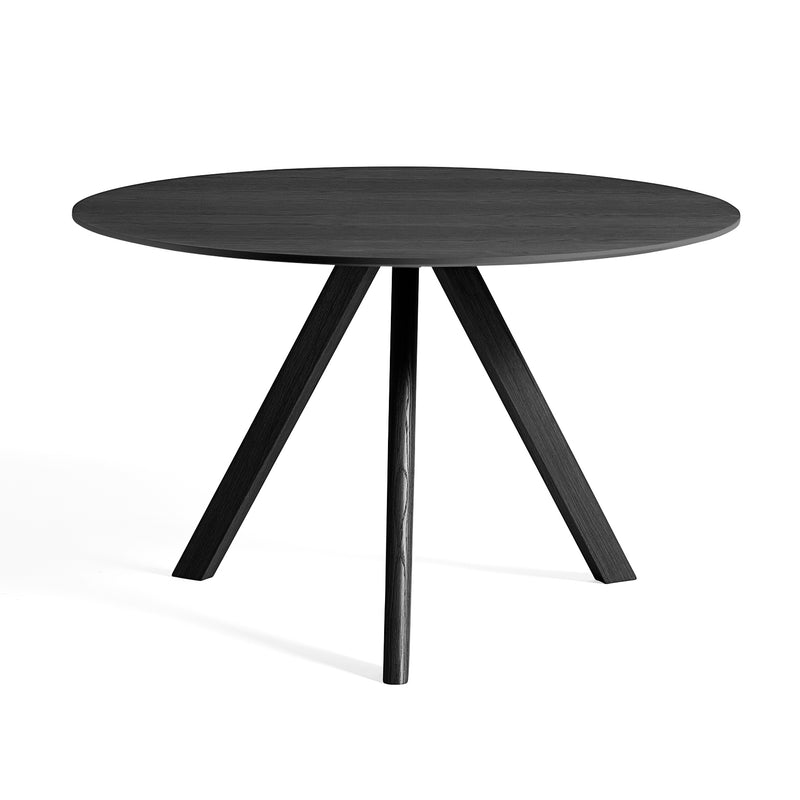 HAY - Copenhague CPH20 Bistrotisch | Ø 120 cm / schwarz / Eiche schwarz lackiert