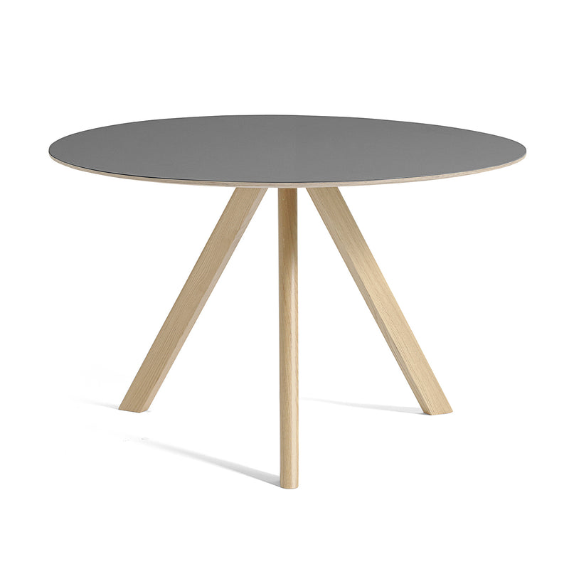 HAY - Copenhague CPH20 Bistrotisch | Ø 120 cm / grau / Eiche lackiert