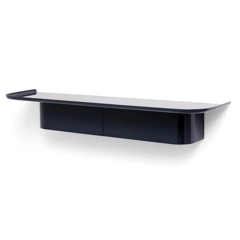 HAY - Korpus Wandregal mit Kleiderhaken | L / midnight blue
