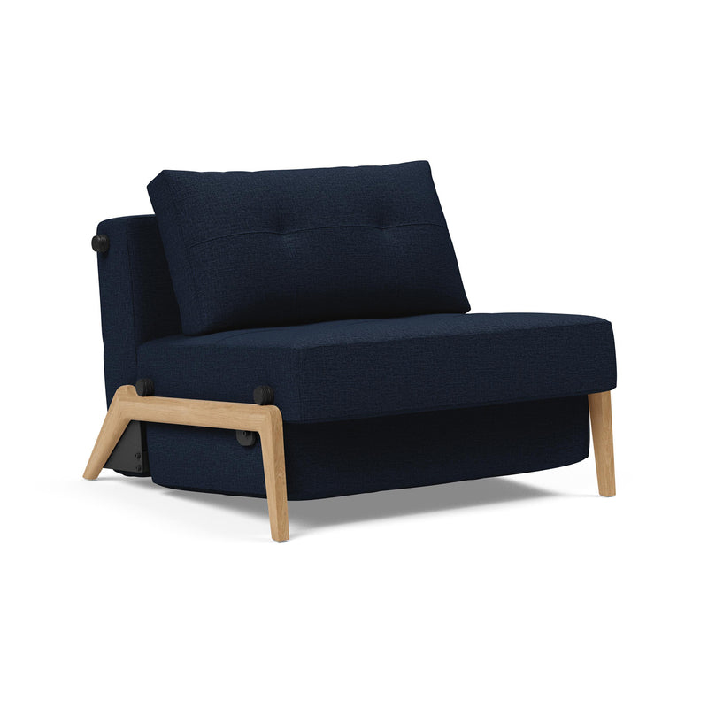 Innovation Living - Cubed 90 Sessel | Innovation Living, dunkelblau (528 Mixed Dance) / Eiche