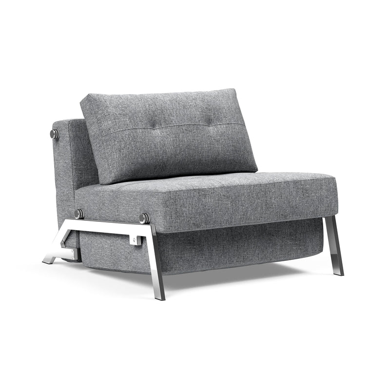 Innovation Living - Cubed 90 Sessel | Innovation Living, granitgrau (565 Twist) / chrom