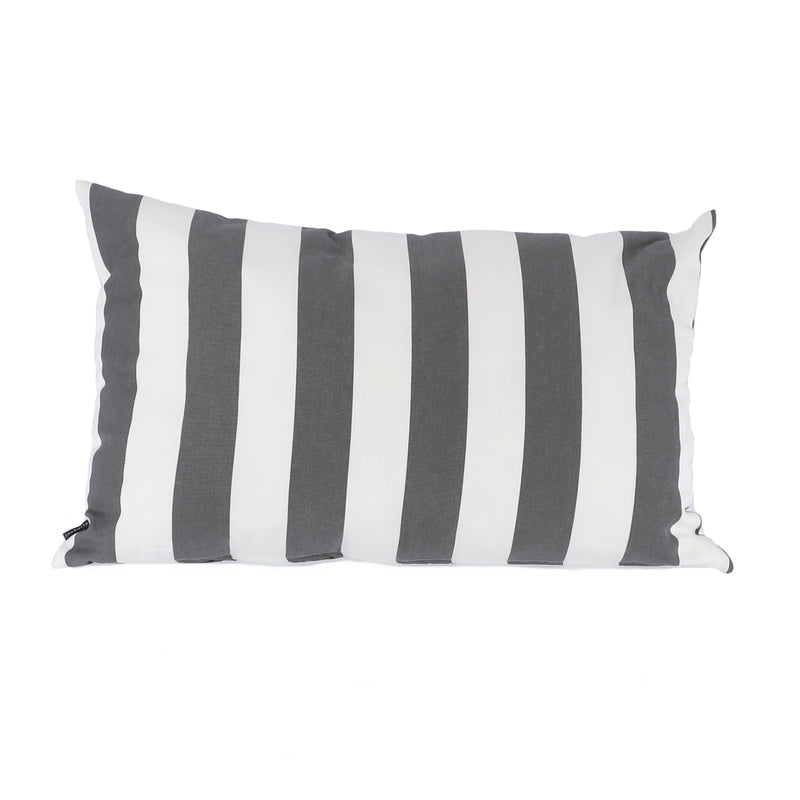 Jan Kurtz - Somnia Outdoor Kissen | 40 x 60 cm / Streifen weiß/dunkelgrau