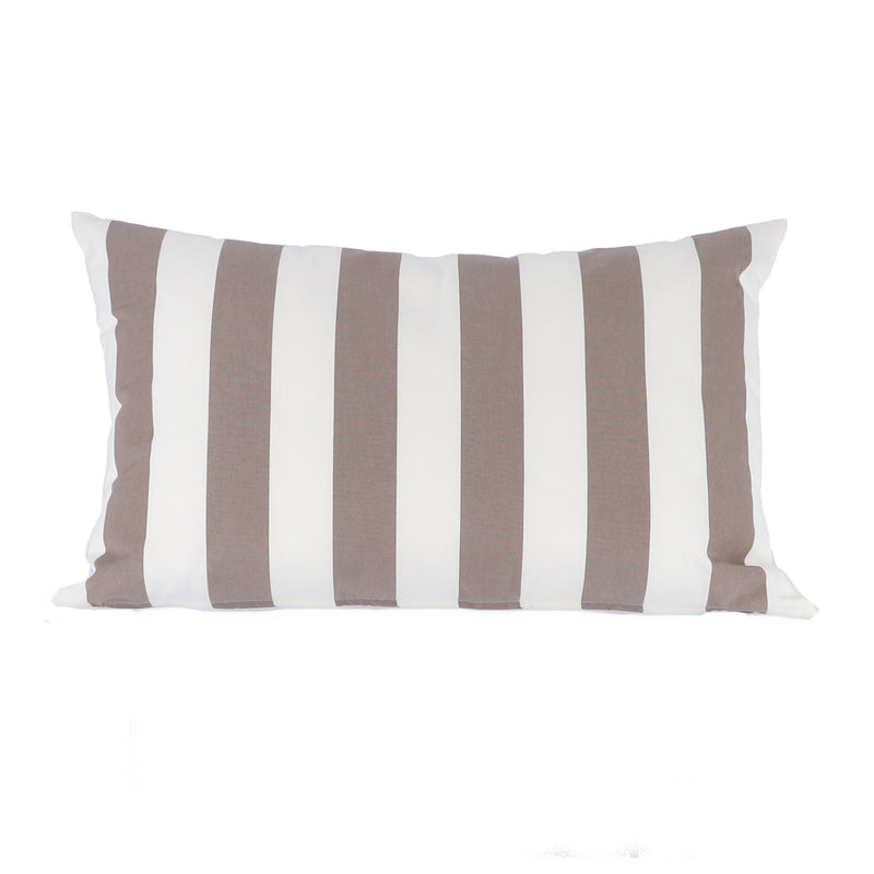 Jan Kurtz - Somnia Outdoor Kissen | 40 x 60 cm / Streifen weiß/taupe