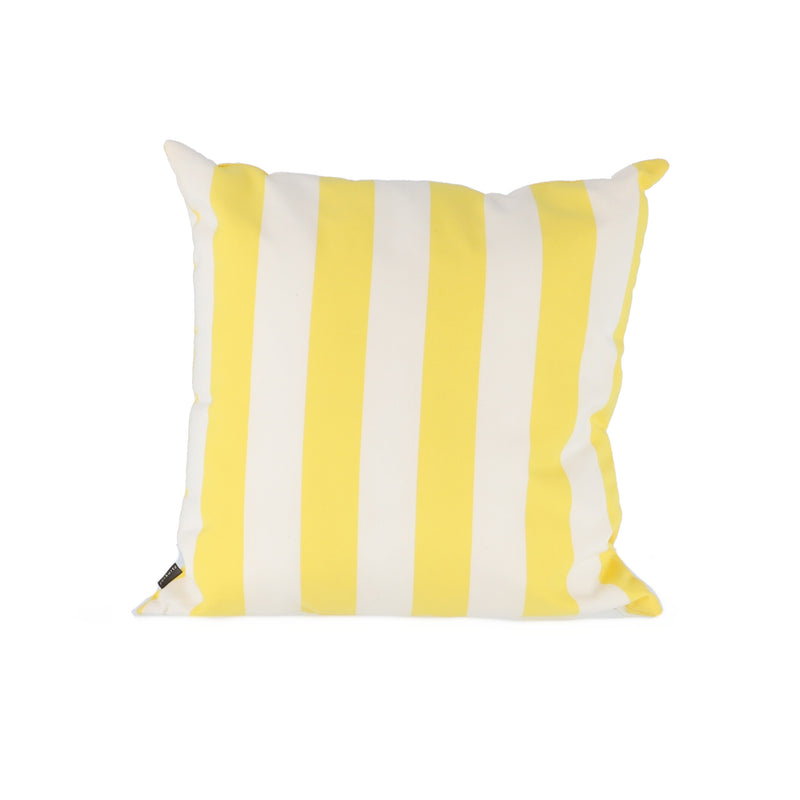Jan Kurtz - Somnia Outdoor Kissen | 48 x 48 cm / Streifen weiß/gelb