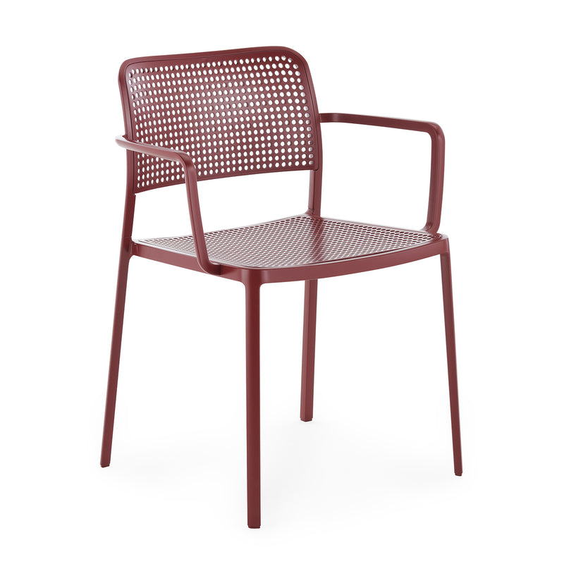 Kartell - Audrey Gartenarmlehnstuhl | burgunder