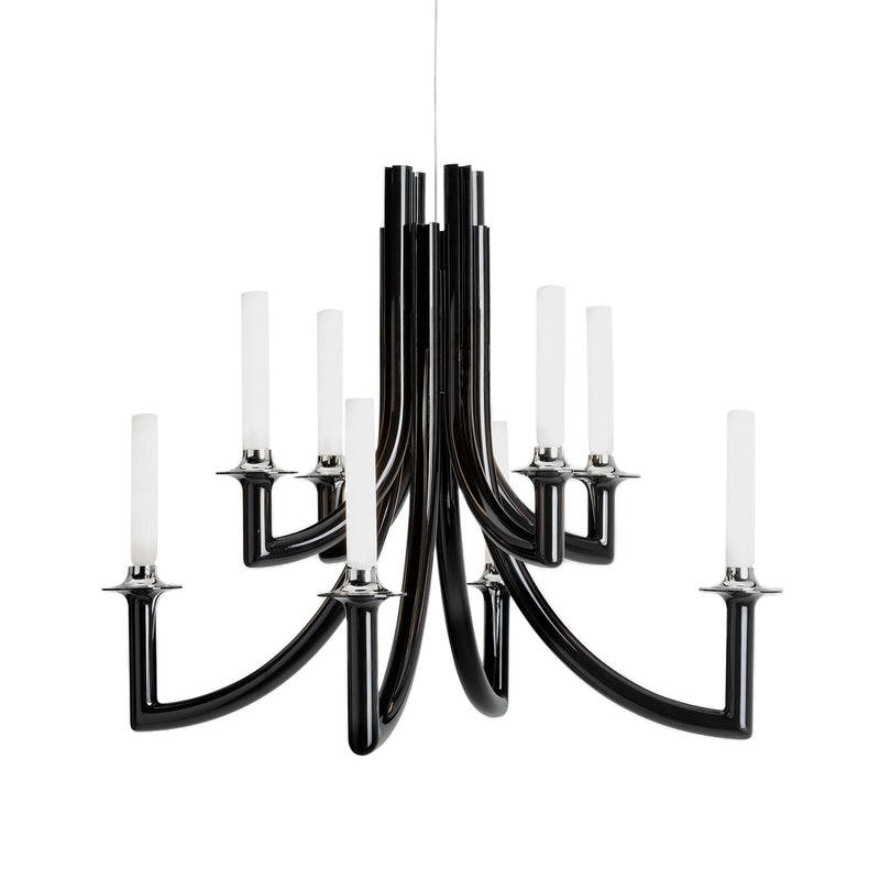 Kartell - Khan Kronleuchter | schwarz glänzend