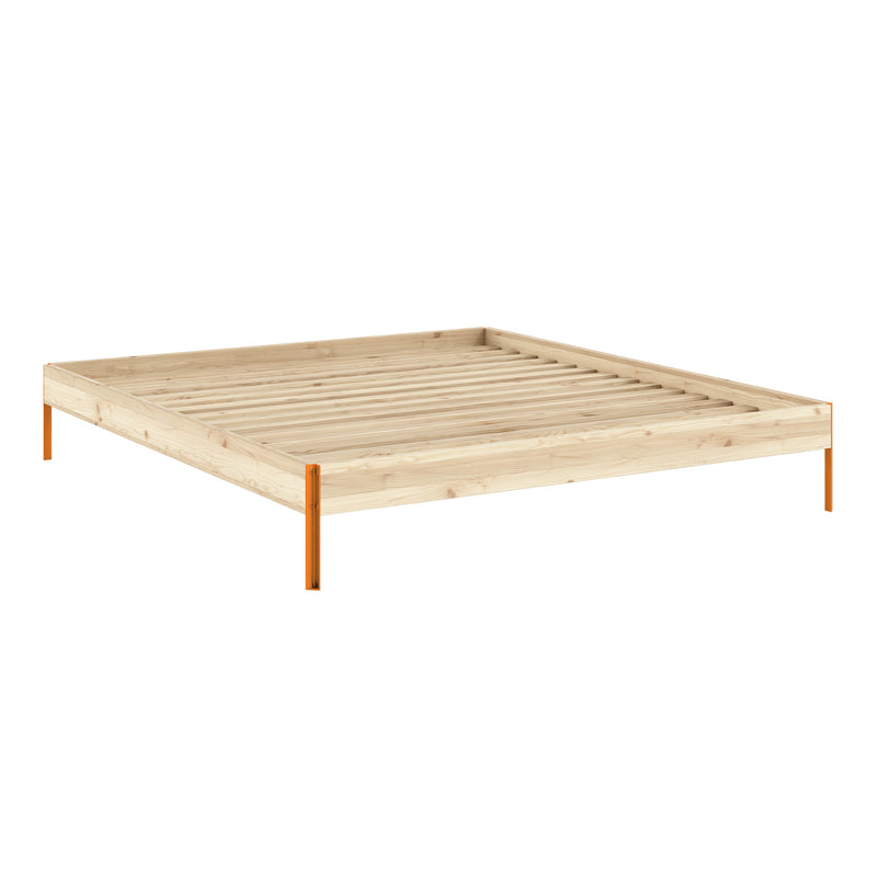 Karup Design - Core Bett | 180 x 200 cm / Kiefer natur / solar orange