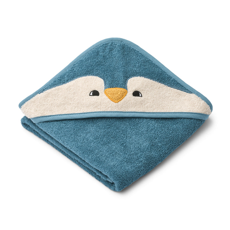 LIEWOOD - Albert Babyhandtuch mit Kapuze | Pinguin