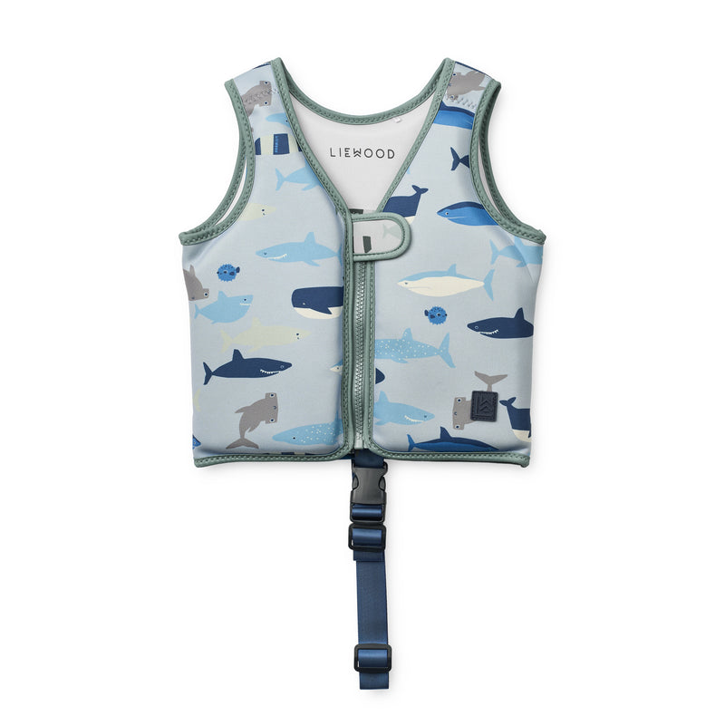 LIEWOOD - Dove Schwimmweste | 11 - 15 kg / shark/dove blue, 15 - 19 kg / Shark/dove blue, 19 - 30 kg / Shark/dove blue