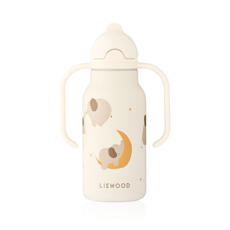 LIEWOOD - Kimmie bedruckte Flasche | Elefant/creme de la creme