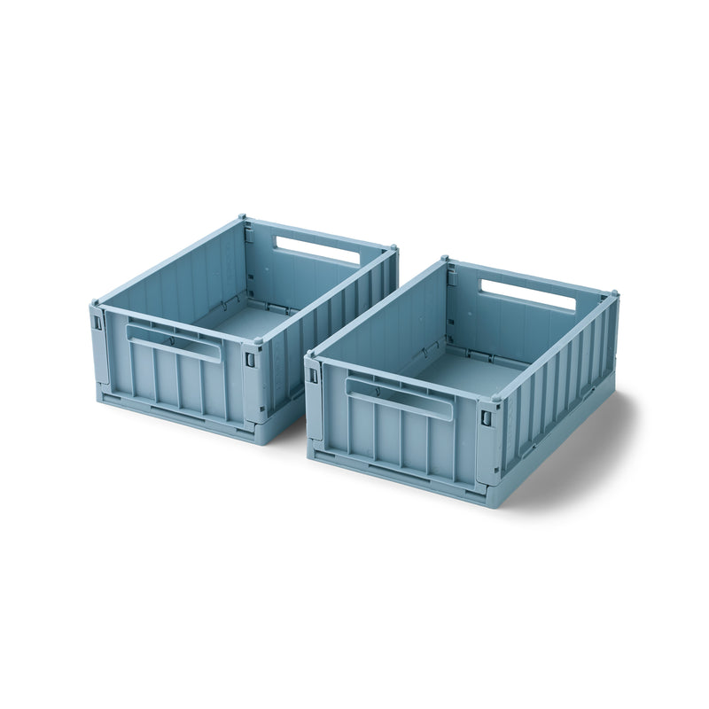 LIEWOOD - Weston Aufbewahrungsbox | 2er-Set / 25 x 18 x 9,5 cm / beach blue