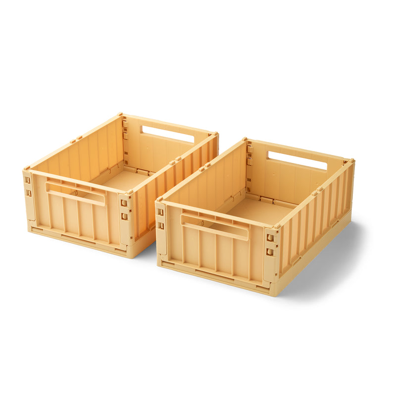 LIEWOOD - Weston Aufbewahrungsbox | 2er-Set / 36 x 25 x 13,5 cm / lemon yellow