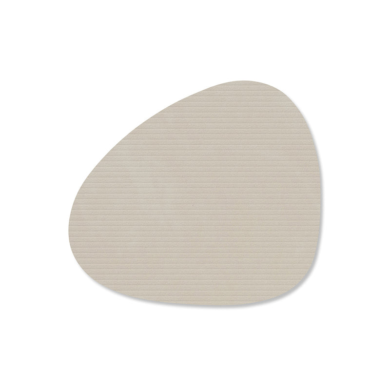 Lind DNA - Glasuntersetzer Curve | Corduroy oyster weiß