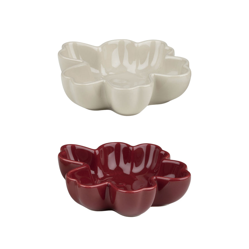 Marimekko - Unikko Schalen-Set | burgundy/natur
