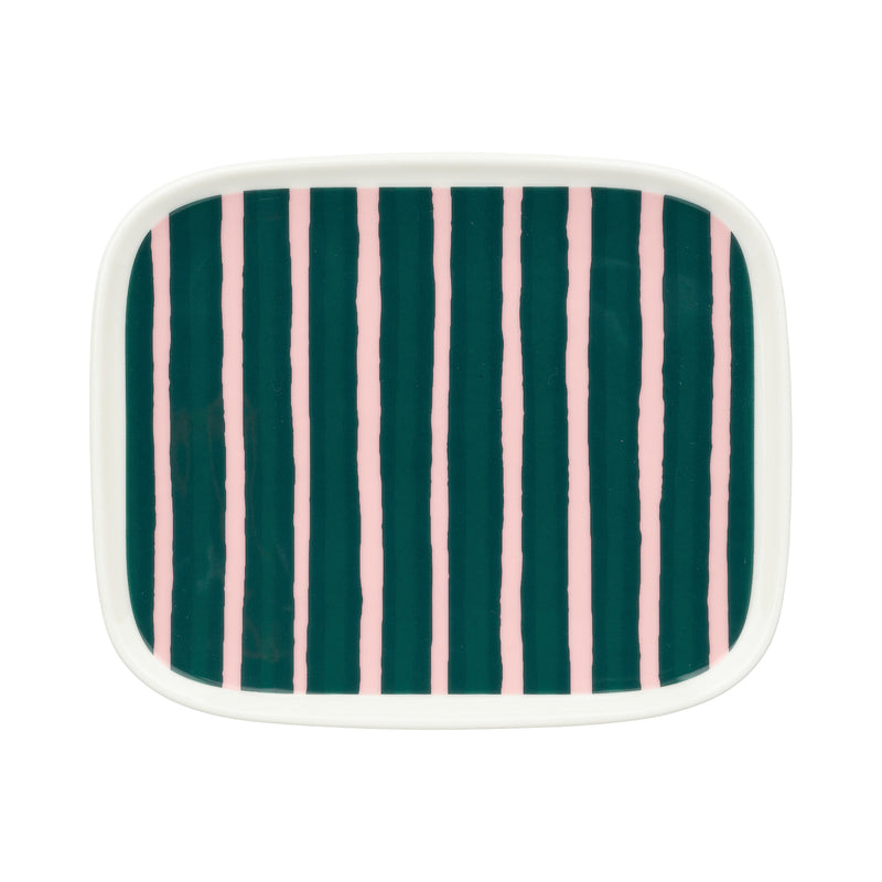 Marimekko - Oiva Piccolo Teller | 15 x 12 cm / white/pink/dark green