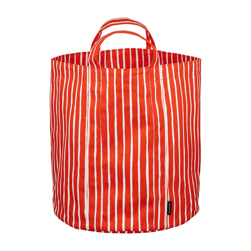 Marimekko - Piccolo Wäschekorb | 32 x 37 cm / rot/weiß