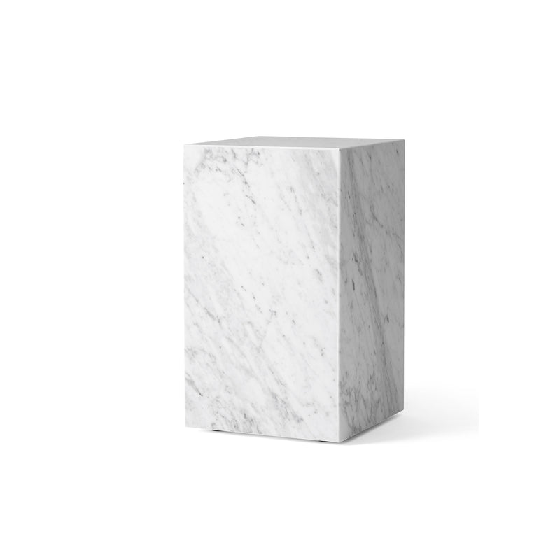 Audo - Plinth Beistelltisch | tall / weißer Marmor