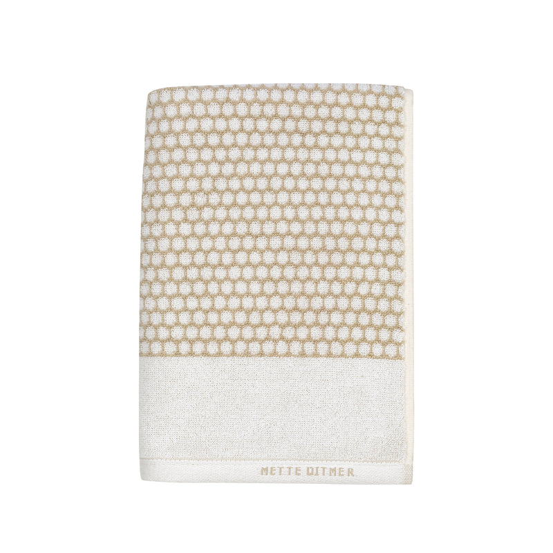 Mette Ditmer - Grid Handtuch | sand/off-white