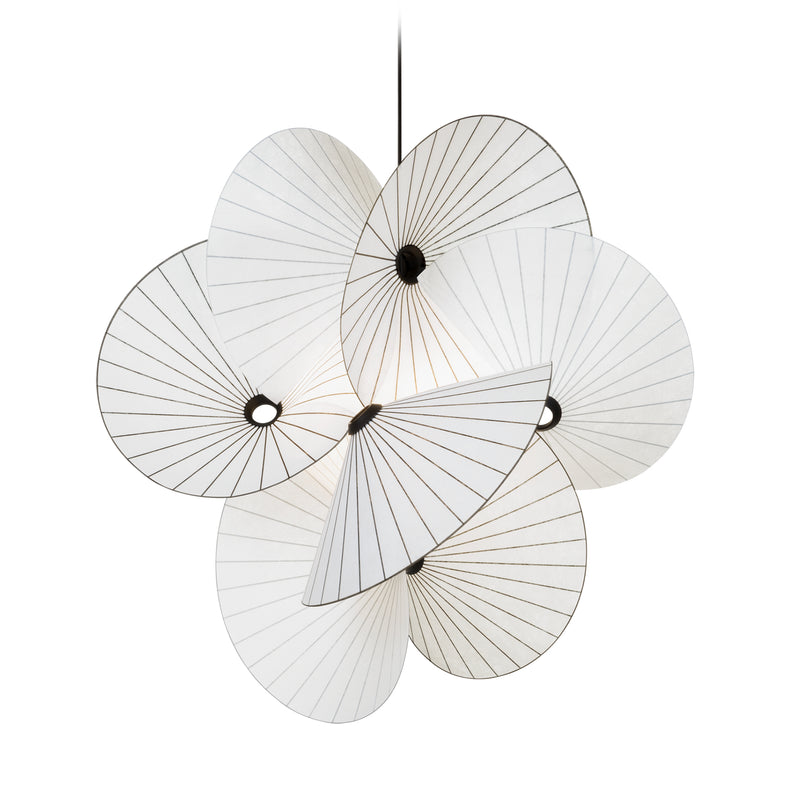 Moooi - Serpentine Pendelleuchte 8, weiß / schwarz | groß