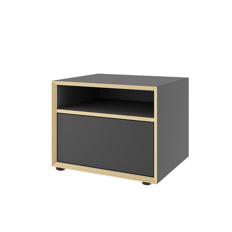 Müller Small Living - Vertiko kleine Kommode | großer Schubkasten unten / anthrazit