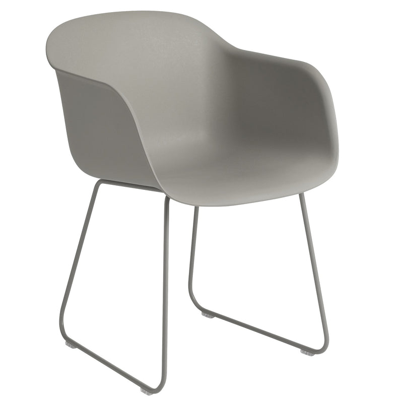 Muuto - Fiber Armchair Sled Base | grau / grau