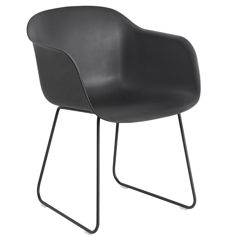 Muuto - Fiber Armchair Sled Base | schwarz / schwarz