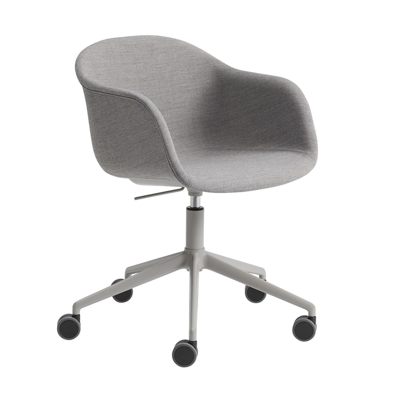 Muuto - Fiber Büro-Armlehnstuhl Swivel Base | Kvadrat Remix 3 grau (133)