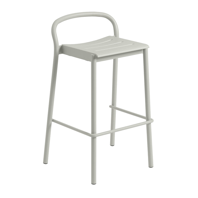 Muuto - Linear Steel Barhocker Outdoor | 75 cm / grau