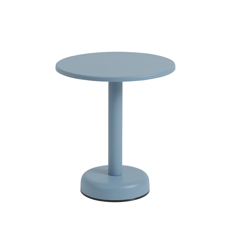 Muuto - Linear Steel Outdoor Kaffeetisch | Ø 42 x H 47 cm / hellblau