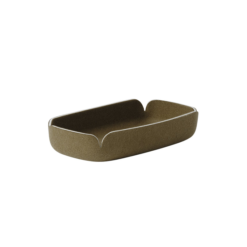 Muuto - Restore Tablett | 28 x 15,5 cm / braun-grün
