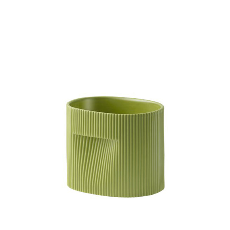Muuto - Ridge Blumentopf | H 15 cm / moosgrün