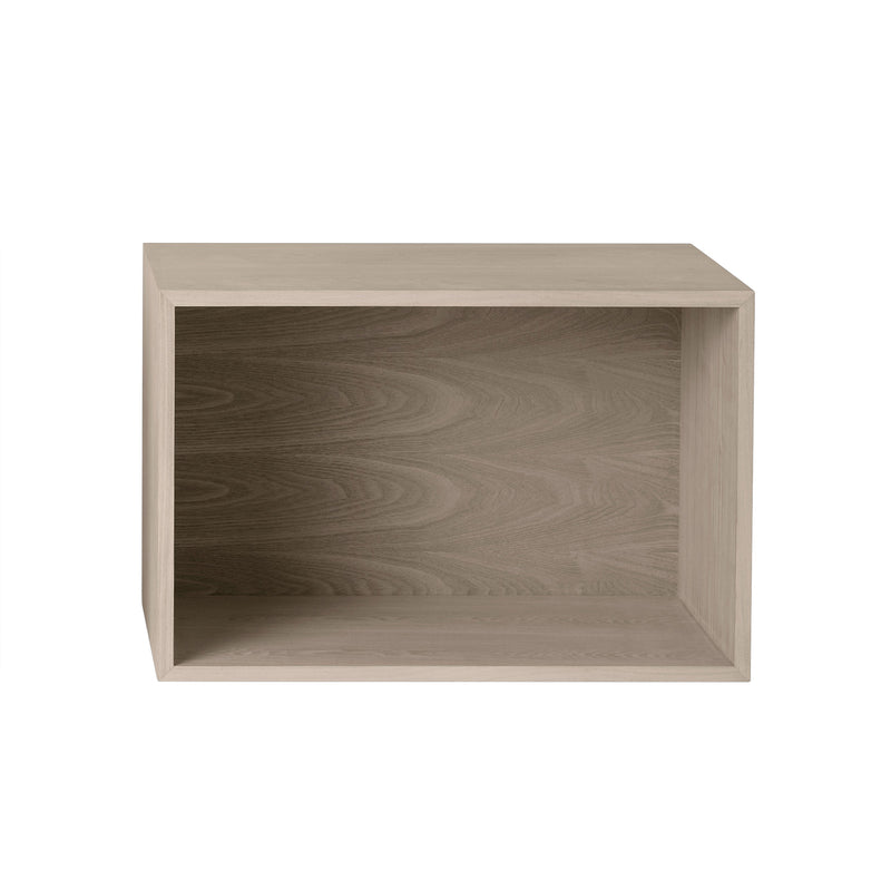 Muuto - Stacked Regalsystem mit Rückwand | large / Eiche
