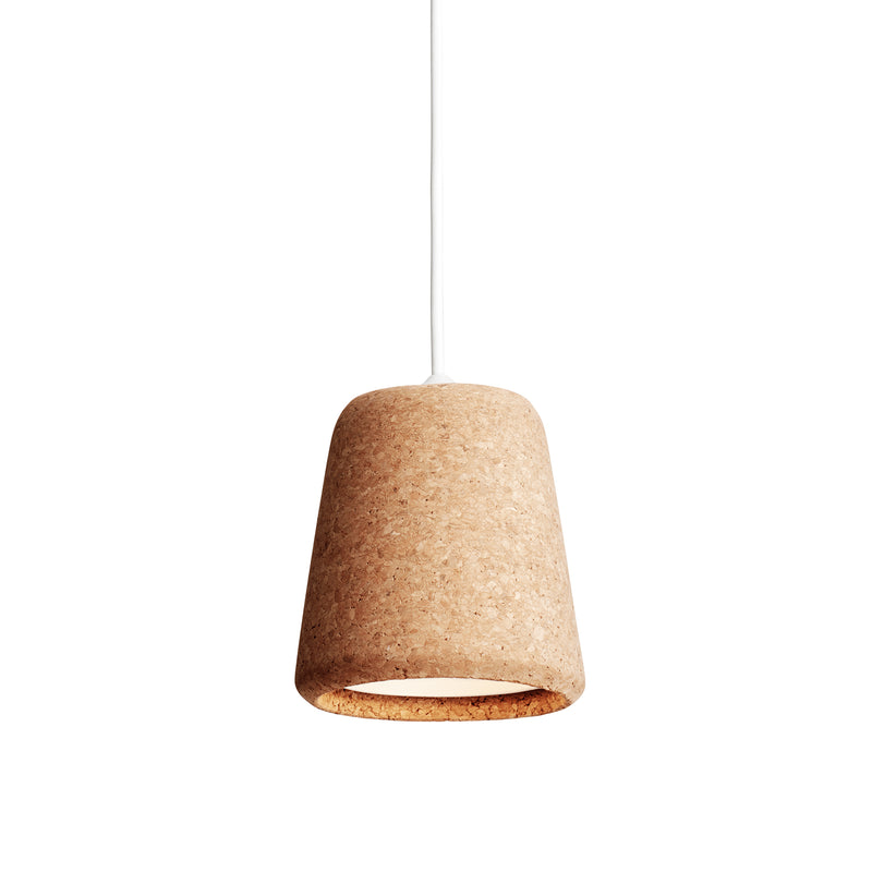 New Works - Material Pendelleuchte | kork/weiß