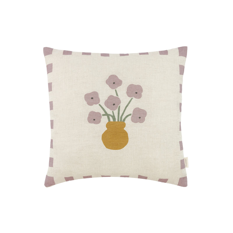Nobodinoz - Vibes Kissen | 40 x 40 cm / blumen, flieder
