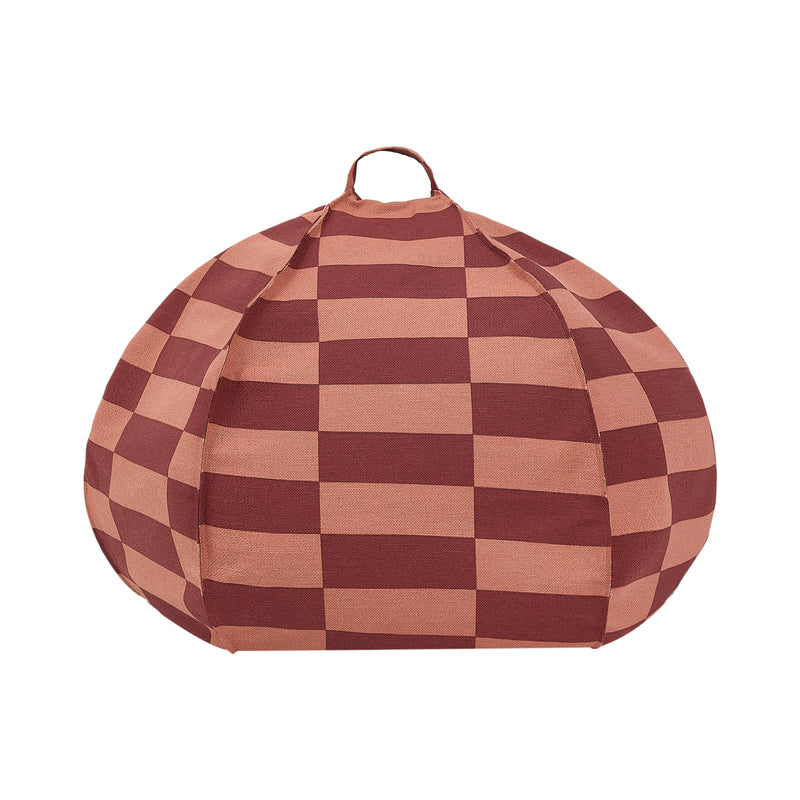 Nobodinoz - Vibes Sitzsack | Ø 70 x H 30 cm / maroon tiles