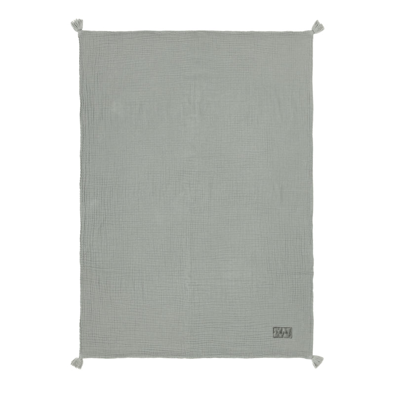 Nobodinoz - Wabi Sabi Musselin Decke | azure