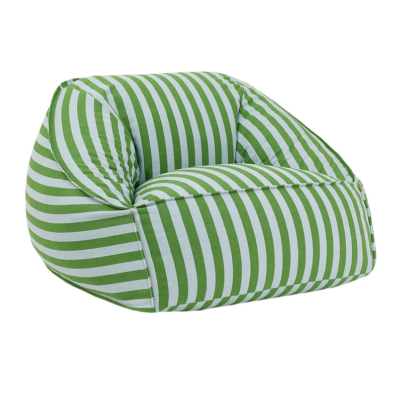 Nobodinoz - Ziggy Armchair Sitzsack (für Erwachsene) | green blue stripes