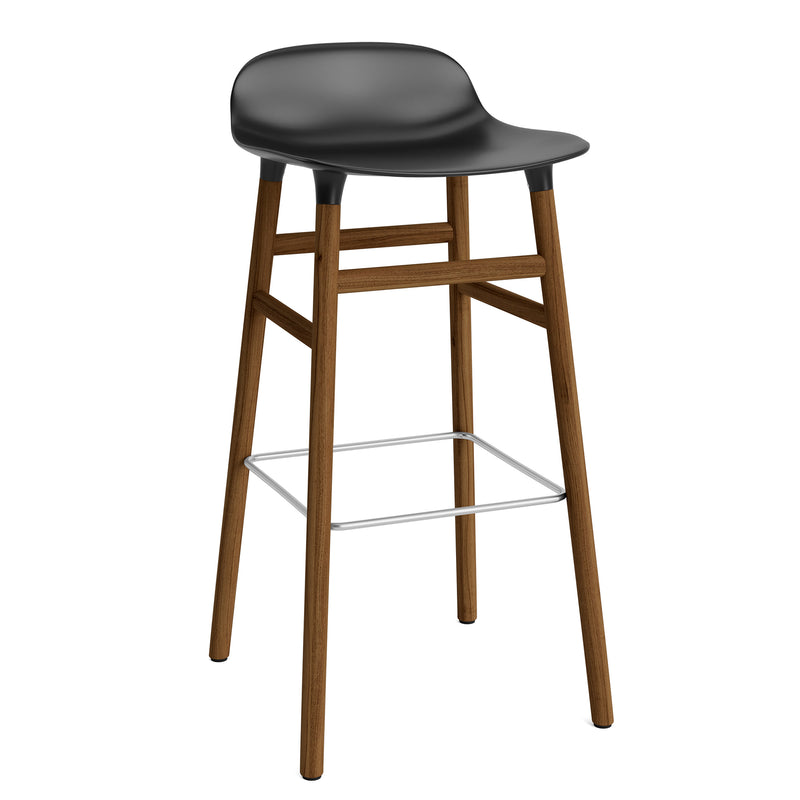 Normann Copenhagen - Form Barhocker 65 (Holz) | 75 cm / schwarz / Walnuss