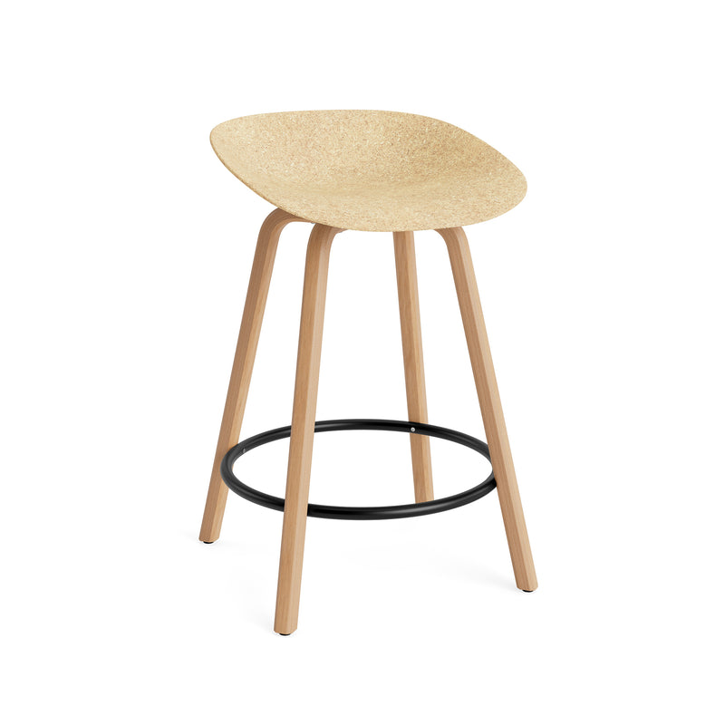 Normann Copenhagen - Mat Barhocker | Fußstütze schwarz / H 65 cm / Hemp