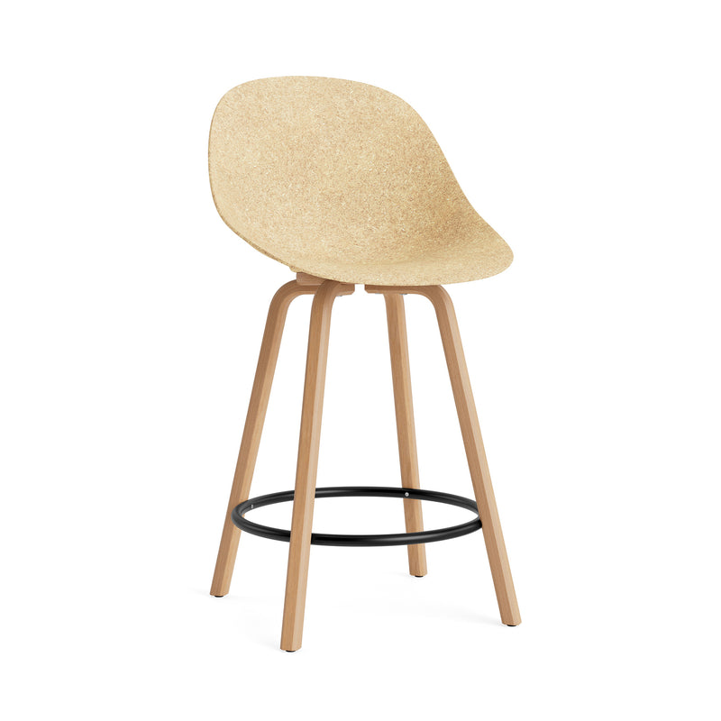 Normann Copenhagen - Mat Barstuhl | Fußstütze schwarz / H 65 cm / hemp