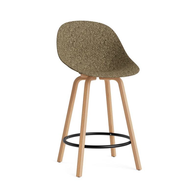 Normann Copenhagen - Mat Barstuhl | Fußstütze schwarz / H 65 cm / seaweed