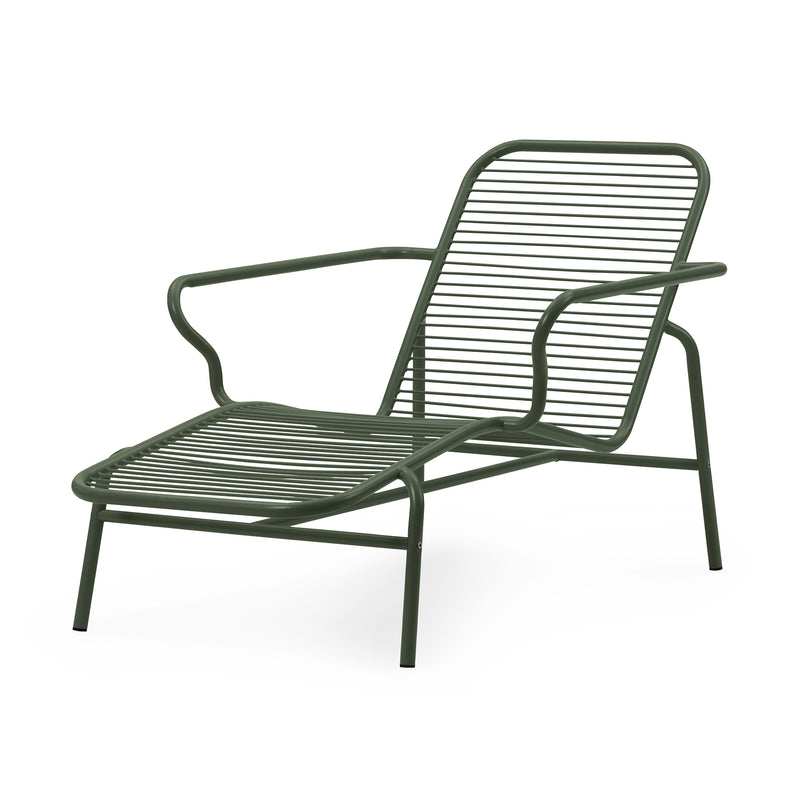 Normann Copenhagen - Vig Outdoor Liegestuhl | dunkelgrün