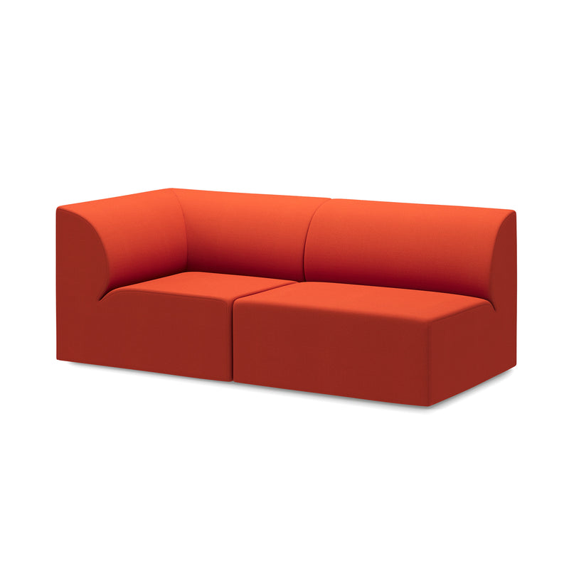 OUT Objekte unserer Tage - Weber 01 2.5-Sitzer Sofa | Kvadrat Vidar 4 reinorange (0542)