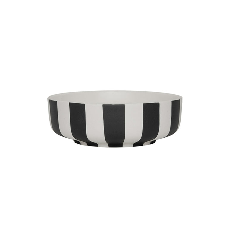 OYOY - Toppu Schale | Ø 13 cm / weiß/schwarz