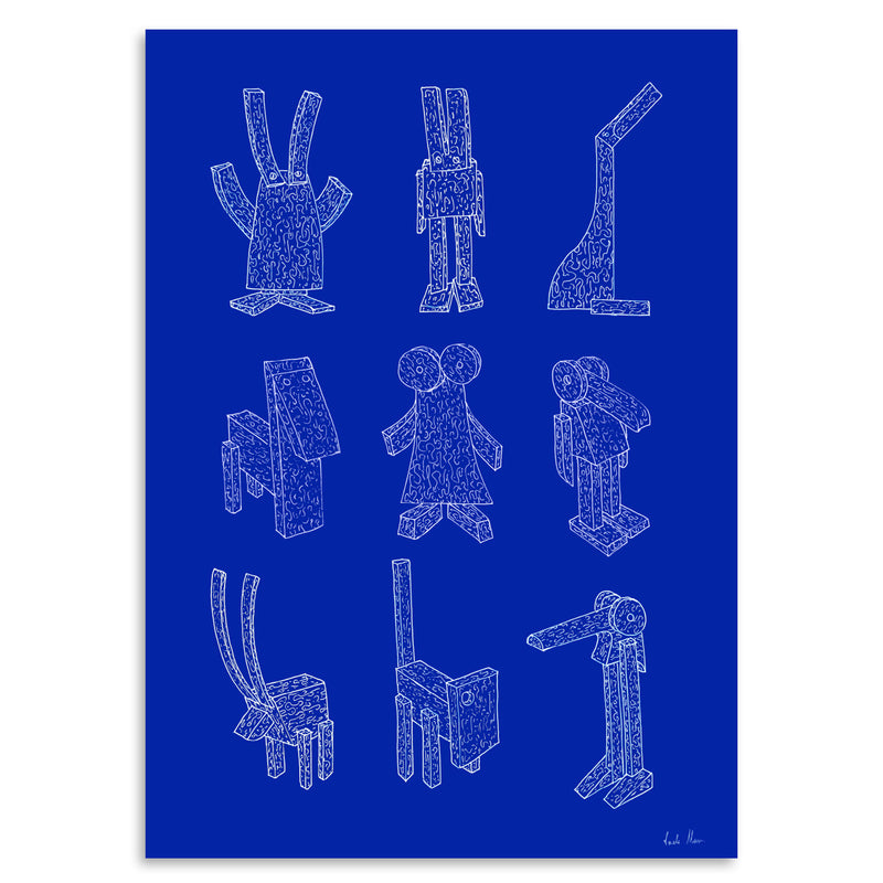 Paper Collective - Offcut Animals Poster | 100 x 140 cm