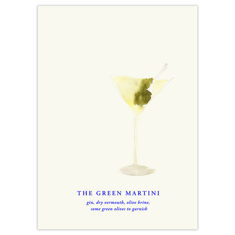 Paper Collective - The Green Martini Poster | 100 x 140 cm