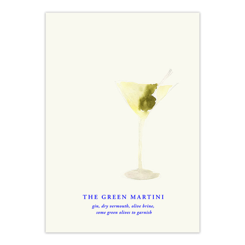Paper Collective - The Green Martini Poster | 70 x 100 cm