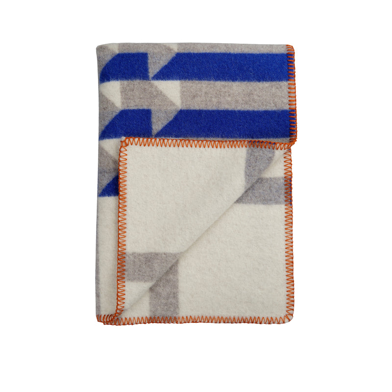 Røros Tweed - Kvam Wolldecke | blau